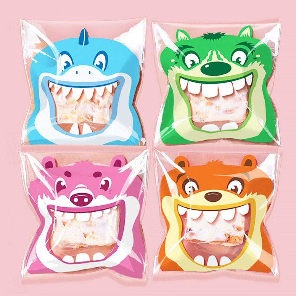 Mixed Pattern OPP 7*7+3cm Christmas Birthday Bags New Snack Packaging Pouch  Party Supplies