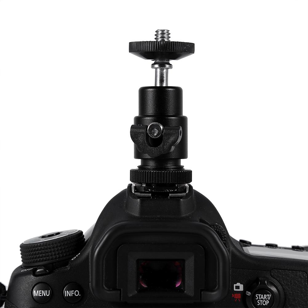 Back 1 4 inch Screw Camera Tripod Mini Ballhead Hot Shoe Adapter Accessory For Digital Camera
