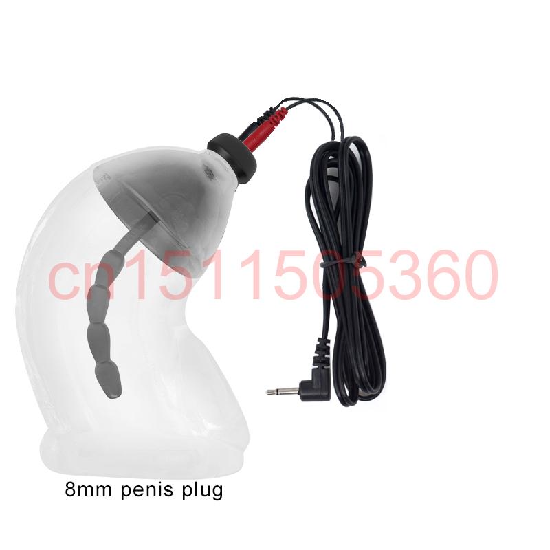 Taser Electric Shock Male Chastity Cage With Urethral Sounding Electro Stimulation Sex Toys Estim Penis Ring/Plug Ball Stretcher