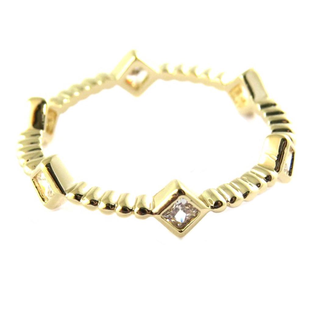 Vergoldeter Ring 'Sissi' Weißgold - 4 mm