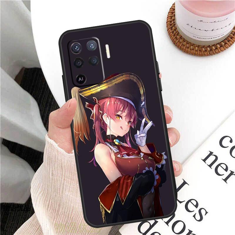 Houshou Marine Hololive Case For Oppo A78 A54 A74 A94 A17 A57 A77 A76 A16 A96 A18 A60 A80 A40 A38 A58 A98 A15 A5 Pro