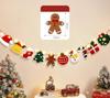 DIY Handmade Pull Flag Banner with LED Light String Merry Christmas Holiday Ornaments Home Room Background Christmas Decoration