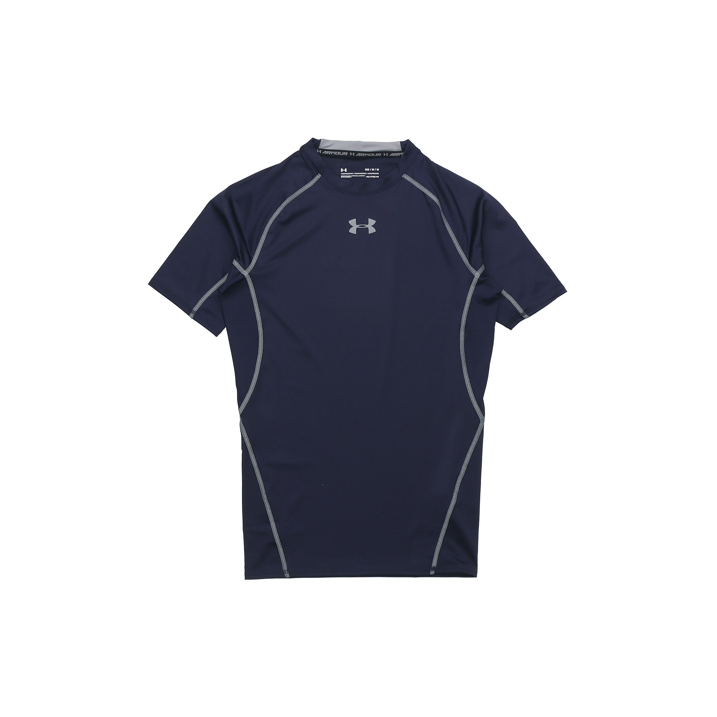 Under Armour HeatGear Armour Short Sleeve Compression Shirt Men Midnight Navy 1257468-410 S