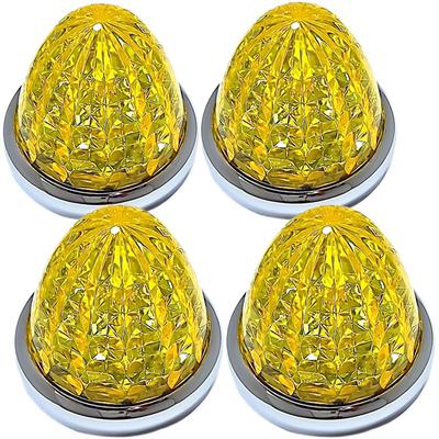 Προσαρμόστε 24V Φορτηγό LED Φως Σήμανσης Πλαϊνός Σηματοδότης 8 Πλευρές Κρυσταλλοκοπής 16 LED