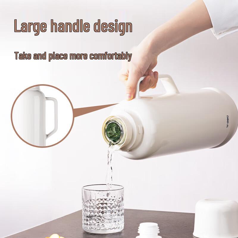 Deli 2L Glass Lined Press Thermos