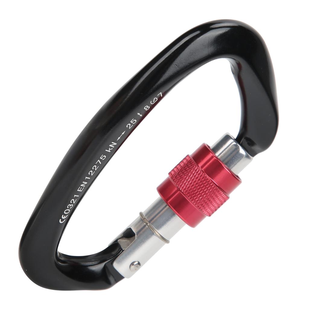 Mountaineering D Locking Carabiner Clips Alloy Heavy Duty Carabiner for Climbing