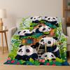 26 Style Dream Panda Cute Cartoon Art Flannel Blanket,Cozy Soft Throw Blanket for Home Bedroom Bed Sofa Picnic Cover Gift Kids
