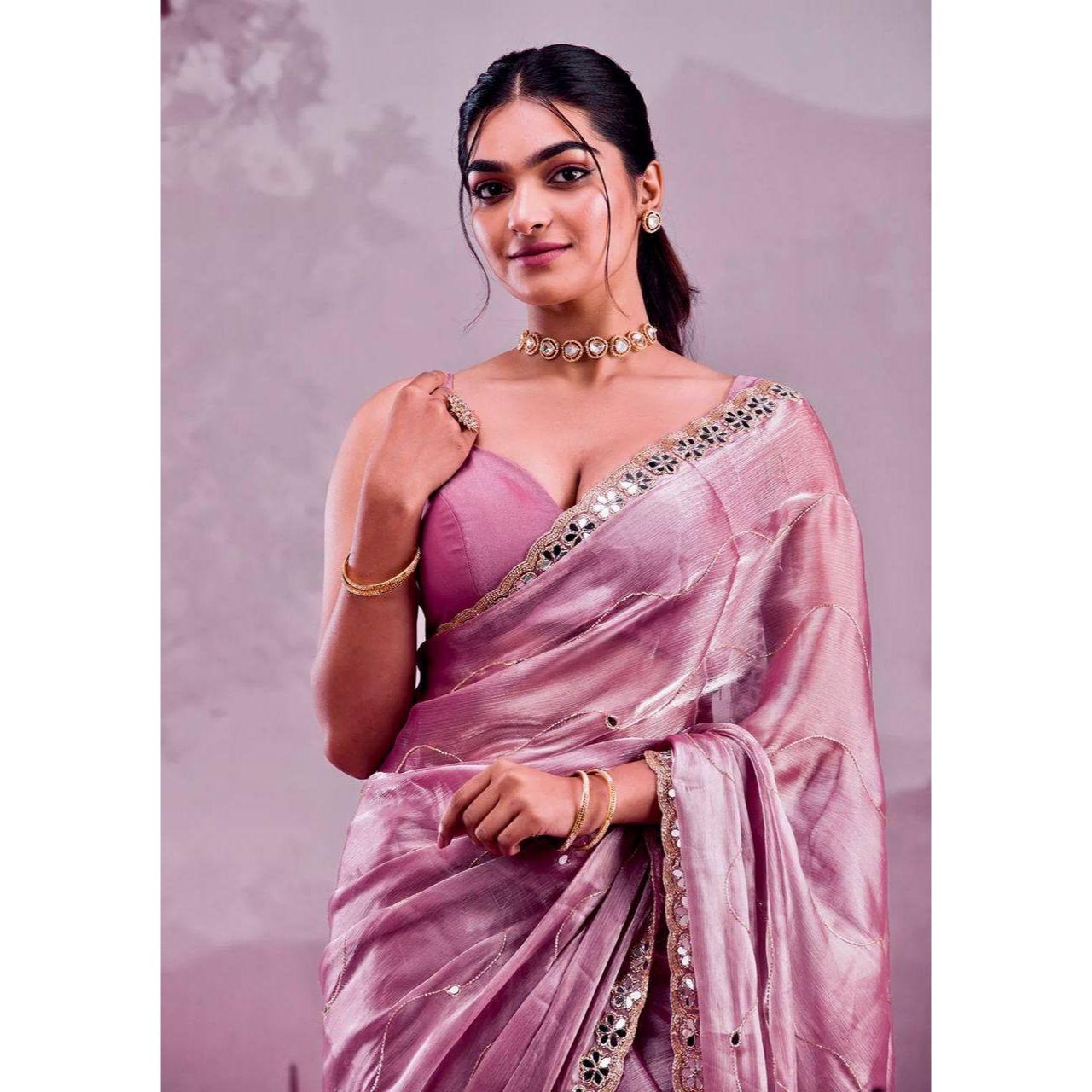 Premium Designer Mirror Work Saree Collection