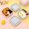 Toast Shaped Sandwich Container Reusable Wheat Straw  with Lid Portable Food Storage Box for School Office Camping Picnic