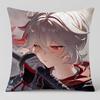Game Kaedehara Kazuha Cushion Cover Short Plush Cushion Cover Double Sided Print Washable Sofa Pillowcase Home Decor Gift