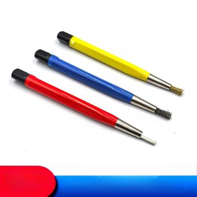 1 Stück Messgerät Reparaturwerkzeuge Faserstift Kupferdrahtbürste Sandbürste Drahtbürste Faserbürste Kupferdrahtbürste Rostentfernungsstift