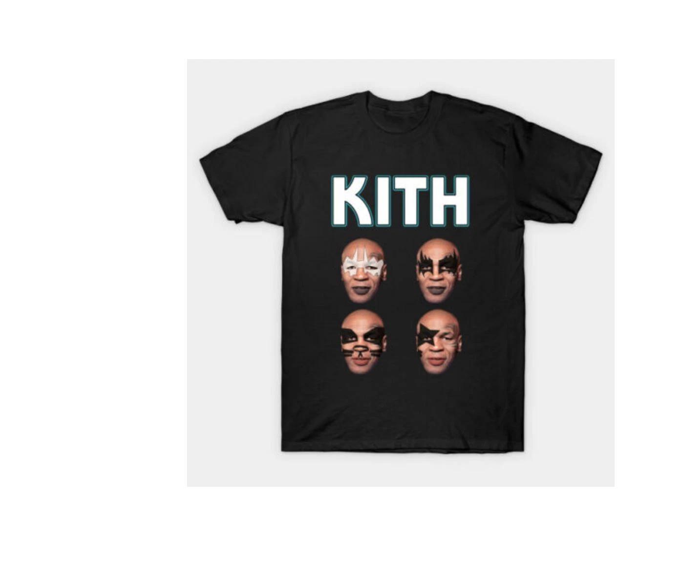 Kith - Майк Тайсон Короткий рукав S-2345XL Черный Унисекс 100% Хлопок Футболка Мужские Футболки Топ 2XL