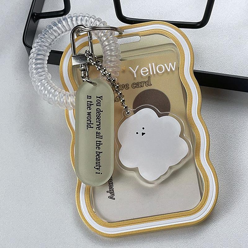 

Держатель для карт Ins Style, прозрачный держатель для карт, брелок с эластичной веревкой