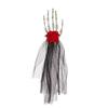 Punk Style Halloween Head Buckle Simulation Hairbands Cosplay Prop Hand Bone Hair Clip  Kids