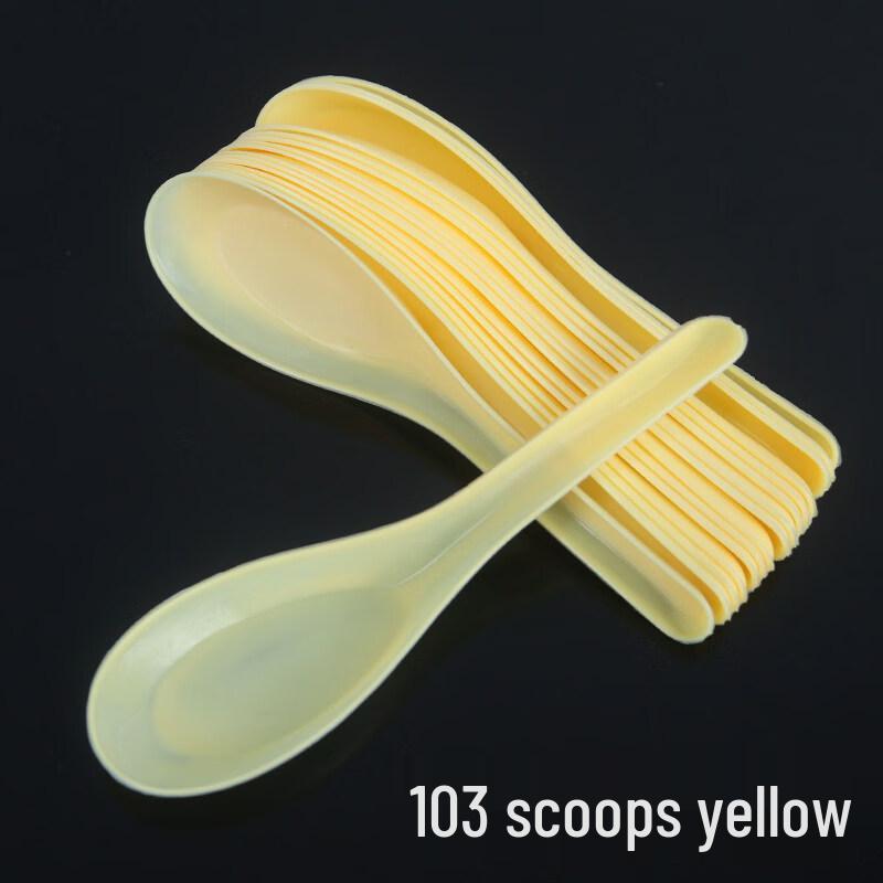 ZISIZ Disposable Plastic Soup Spoons