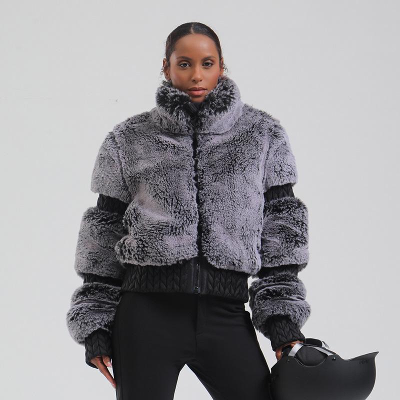 Women's Windproof Thickened Winter Ski Suit - European & American Style for Extreme Cold Outdoor Sports.