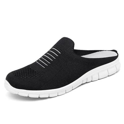 Women's Round Toe Slippers Lightweight Slip-on Mules Breathable Mesh Non-slip Soft Sole Casual Shoes for Daily Wear