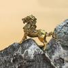 Running War Horse Sculpture Ornaments Retro Brass Zodiac Animal Feng Shui Small Statue Office Desk Home Decorations Figurines