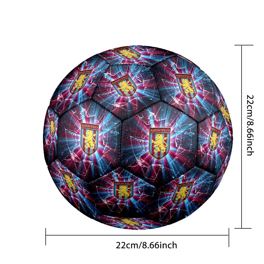 Aston Villa FootballPrinted Size 5 Soccer Ball, Anti Slip Adult Match Football Souvenir for Football Fans