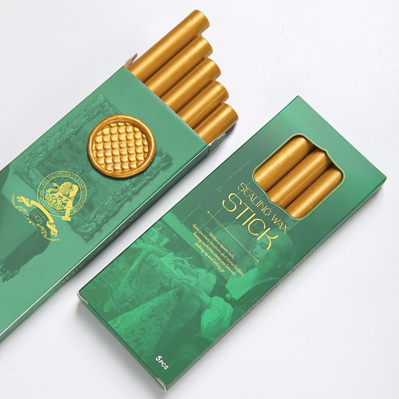 5PCS/Pack Boxed Wax Seal Sticks, Fire Paint Wax Stick Multi-color for You To Choose, Can Be Used with Glue Gun