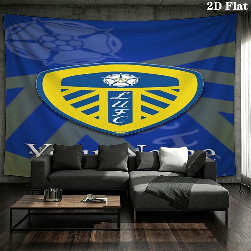 Tapiz de Pared con Nombre Personalizado del Leeds United Colgante Estético de Pared Manta de Tela Impresa Tapices Decorativos para Dormitorio Sala de Estar Decoración del Hogar