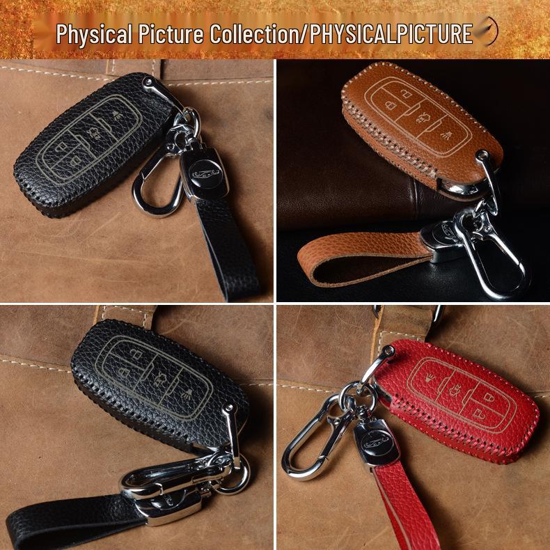 Luxgen Na5 S5 U7 U6 MPV Viper Style Rindsleder Schlüsselanhänger Hülle