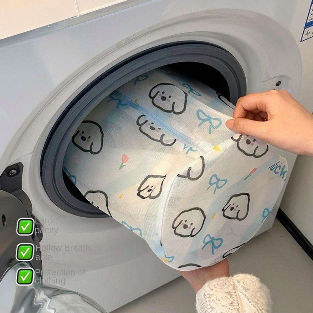 New Cute Cartoon Puppy Laundry Bag Storage Bag Anti-deformation Protective Washing Bag Breathable Anti-Winding Machine Wash Bag