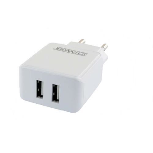 Chargeur - SCHWAIGER - LPRO230 502 - Intérieur - Universel - 2 Ports USB 2.0