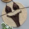 OFTBUY 2025 Neue Sommer Sexy Farbe Stil Badeanzug Frauen 2 Stück Bikini Set Abnehmbare Bh Wickedwrap Strand Bademode Weibliche