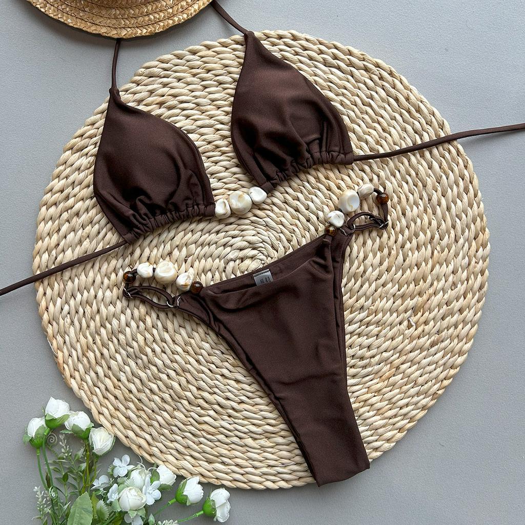 OFTBUY 2025 Neue Sommer Sexy Farbe Stil Badeanzug Frauen 2 Stück Bikini Set Abnehmbare Bh Wickedwrap Strand Bademode Weibliche
