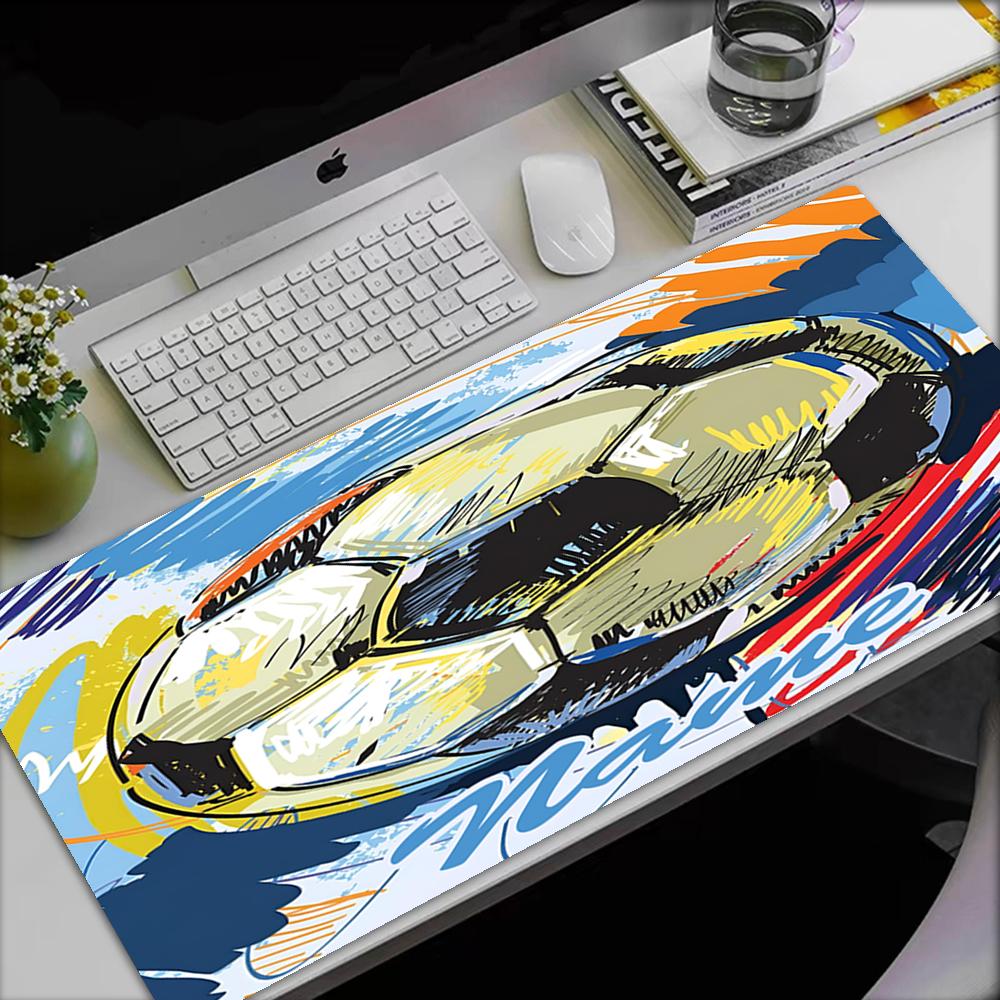 Custom Name Soccer Theme Mouse Pad, Non Slip Rubber Base, Multifunctional Office & Home Decor, Perfect for Workspace Personalization.
