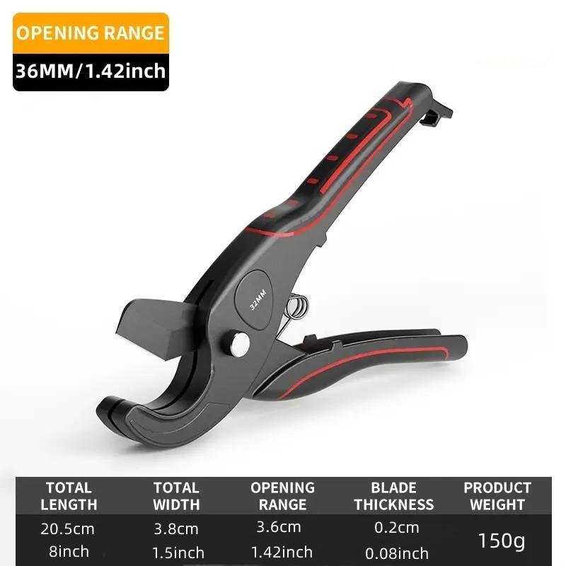 

Сверхпрочный резак для ПВХ, алюминиевый сплав, пластиковая трубка, ножницы для резки труб из ПВХ PPR со стальным лезвием SK5, ручной инструмент