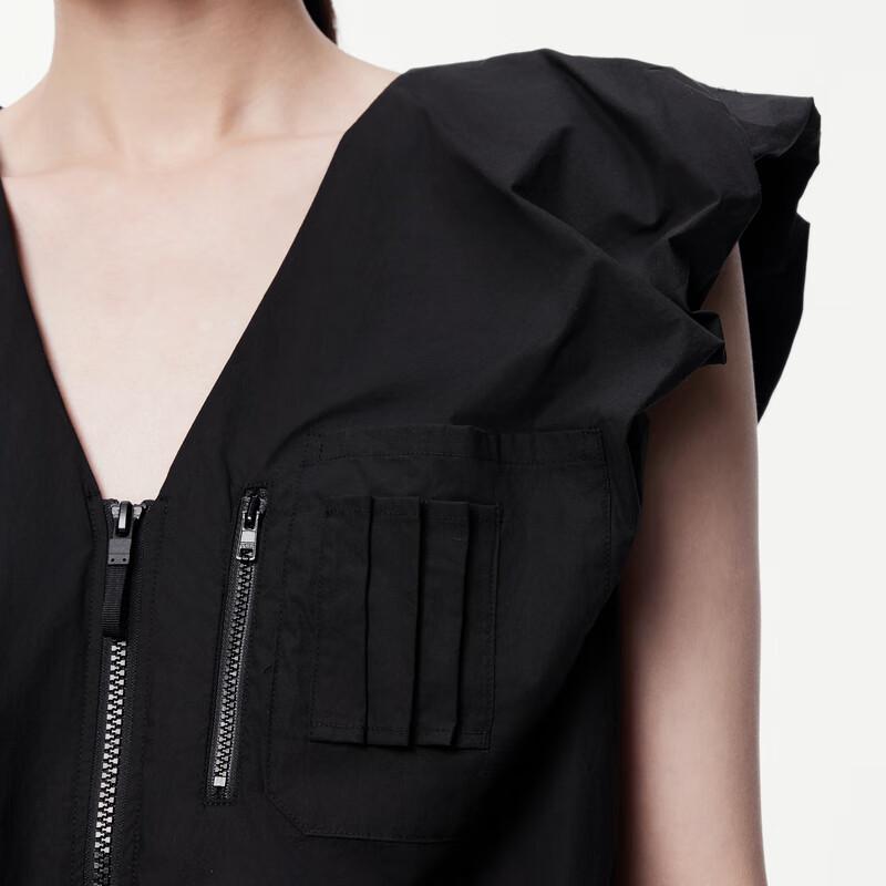 JNBY Women's 2024 Summer Loose Fit Cotton V-Neck Vest