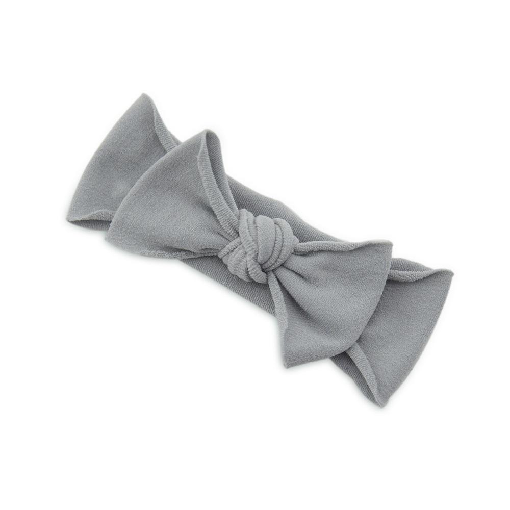 Çocuk Naylon Dikişsiz Fiyonklu Saç Bandı Elastik Saç Bandı Bebek Başlığı Bebek Saç Aksesuarları Düz Renk Düğümlü Saç Bandı