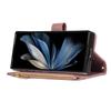 For Samsung Galaxy Z Fold6 5G Case Multi Card Slots Zipper Rhombus Leather Phone Cover with Wrist Strap