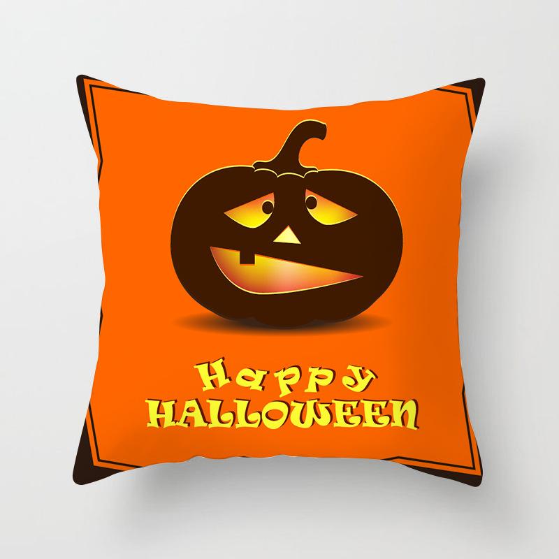 

New Halloween Peach Skin Pillow Cover Festive Home Sofa Pillow Cover 45*45cm