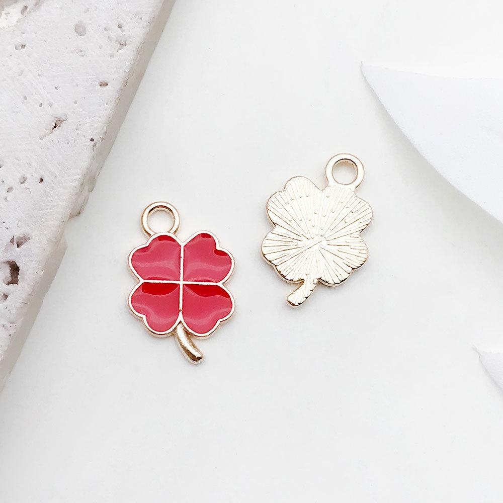 Red Cherry Blossom Oil Drop Keychain & Earrings Set: DIY Jewelry & Hair Accessories