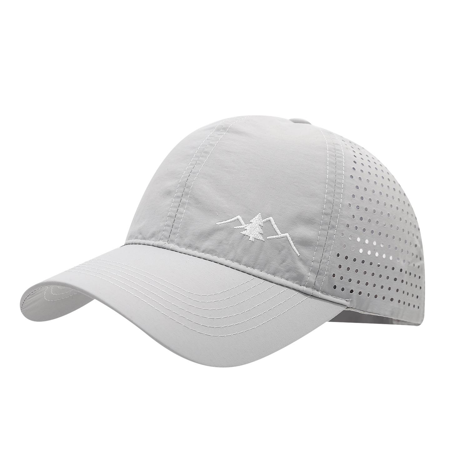 

1pc Quick-Drying Mesh Baseball Cap Breathable Lightweight UV Protection Sunshade for Women Couples,suitable for Outdoor Hiking Adjustable світло-сірий колір