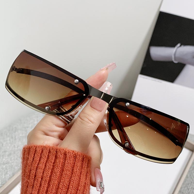 Metal Hollow Oval Sunglasses Y2k Steampunk Retro Sunglasses Street Photography Concave Style Sunglasses 1030 коричневый