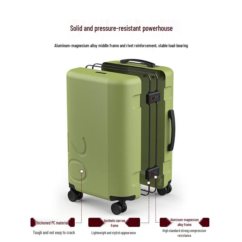 OIWAS Aluminum Frame PC Hardshell Carry-On Suitcase