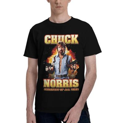 Chuck Norris Greatest of All Time Essential 100 Cotton TShirt Mens Oversized T Shirts Men Round Neck Short Sleeve S6XL