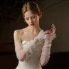 Lace Bridal Long White Gloves Versatile Brides Arm Cuffs  Women,Brides,Bridesmaid