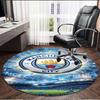 Manchester City FC Print Round Rug, Washable Floor Carpet, For Entryway Dorm Laundry Room Office Study, Home Decor Birthday Christmas Gift