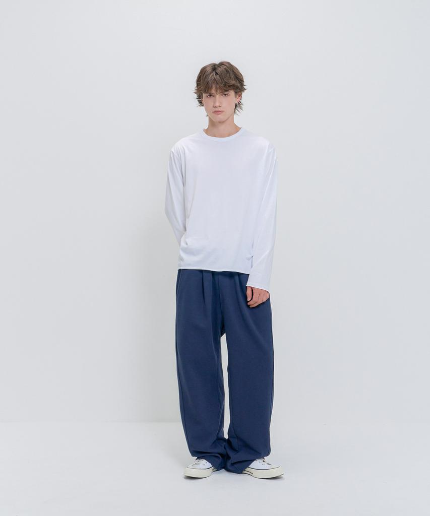 PSSHOPPER Layered Inner Cropped Long Sleeve T-Shirt [White]