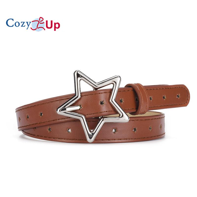 Steaua cu cinci colturi, catarama din aliaj, centura pentru dama