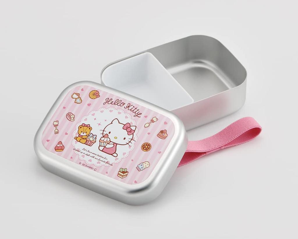 Skater Bento Hello for Made In Box, Kitty, Snacks, 370ml, Aluminum, Kids, Japan, ALB5NV-A