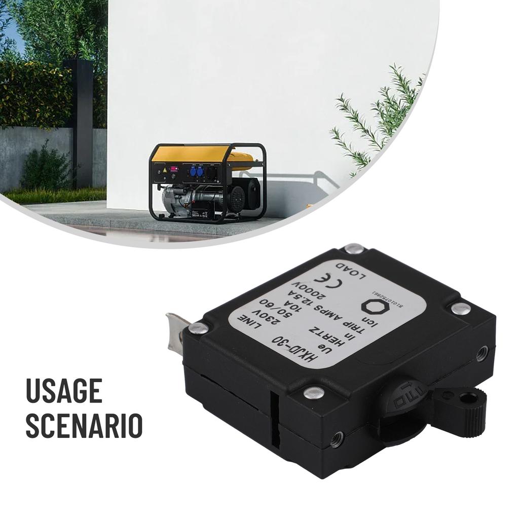 1pc AC230V 10A Generator Circuit Breaker For 168F/170F/ 2KW-3KW 3-phase Engine Generator Equipment Protector