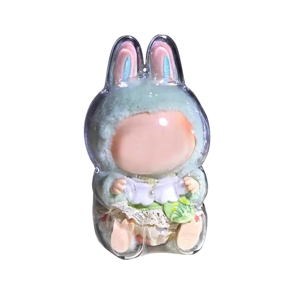 Clear Bag Keychain For 15cm 18cm Plush Doll,Hanging Display Case,Protective Case,Plastic PVC Storage Box