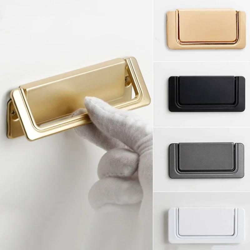 Flat Hidden Aluminum Alloy Cabinet Drawer Handle Minimalist Wardrobe Cupboard Pull Durable Modern Home Decor