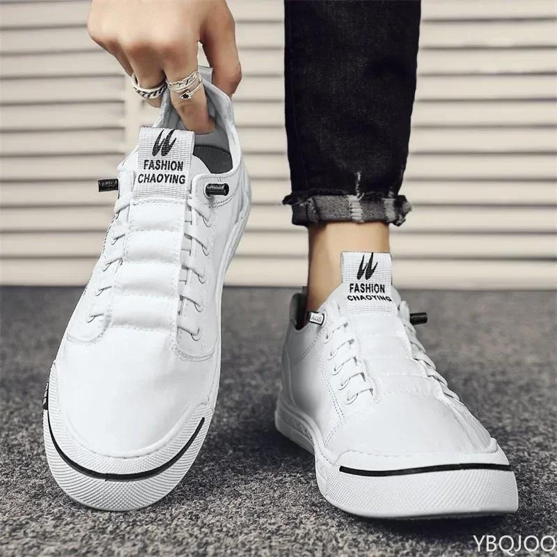 Zapatos de lona de moda para hombre, zapatillas de verano transpirables sin cordones para hombre, zapatos planos vulcanizados resistentes, tenis masculino